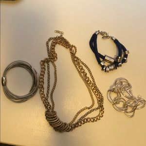 Three bracelets and one necklace!!!